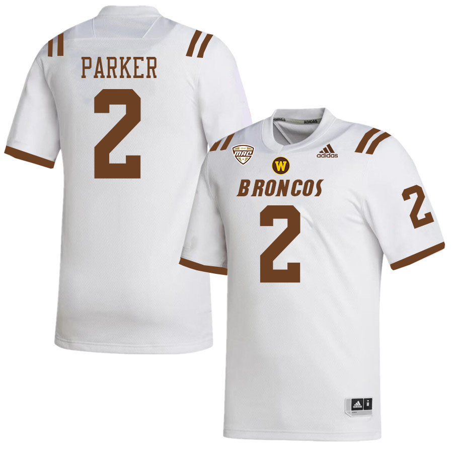 #2 Jordin Parker Western Michigan Broncos College Football Jerseys Stitched-White